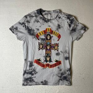 Guns N Roses Appetite For Destruction Tie Dye T Shirt Mens M Medium Gray Black